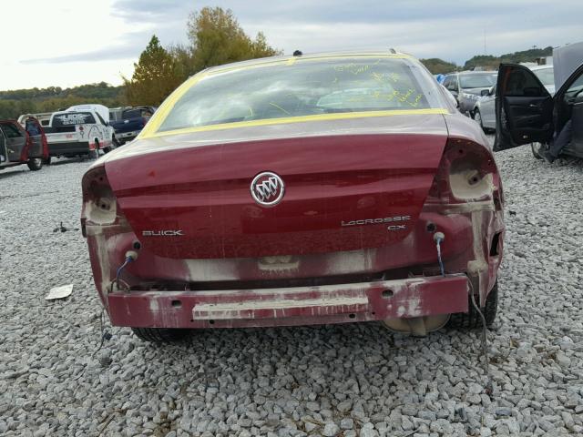 2G4WC582871249421 - 2007 BUICK LACROSSE C MAROON photo 9