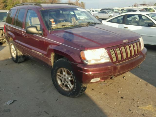 1J4GW58N2YC278736 - 2000 JEEP GRAND CHER BURGUNDY photo 1