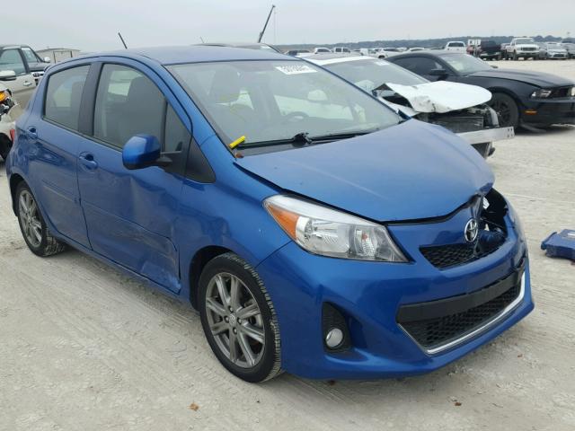 JTDKTUD38ED590962 - 2014 TOYOTA YARIS BLUE photo 1