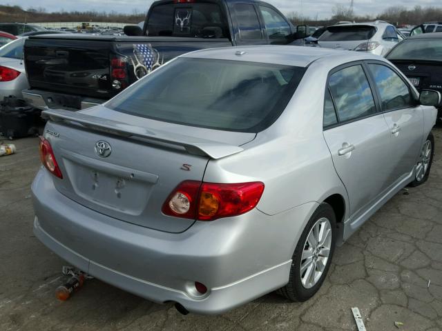 1NXBU40E89Z019025 - 2009 TOYOTA COROLLA BA SILVER photo 4