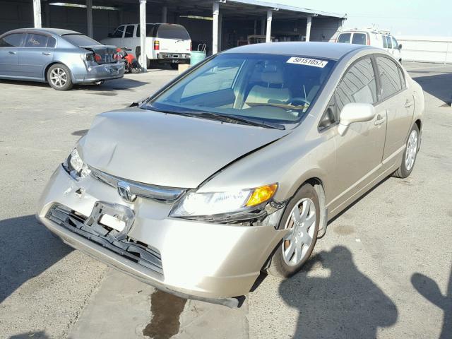 1HGFA16558L010423 - 2008 HONDA CIVIC LX GOLD photo 2