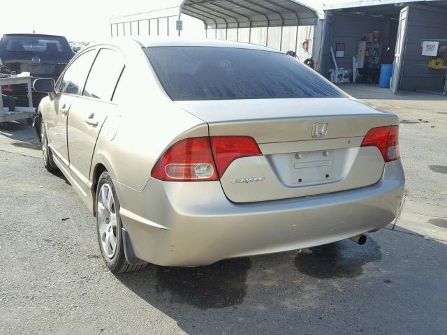 1HGFA16558L010423 - 2008 HONDA CIVIC LX GOLD photo 3