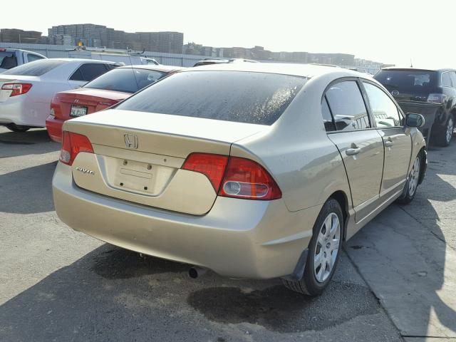 1HGFA16558L010423 - 2008 HONDA CIVIC LX GOLD photo 4