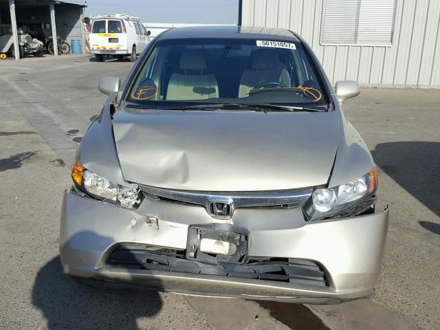 1HGFA16558L010423 - 2008 HONDA CIVIC LX GOLD photo 9