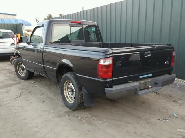 1FTYR10D03PB59968 - 2003 FORD RANGER BLACK photo 3