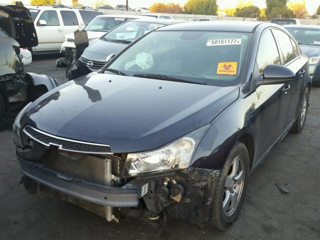 1G1PC5SB5E7266025 - 2014 CHEVROLET CRUZE LT BLACK photo 2