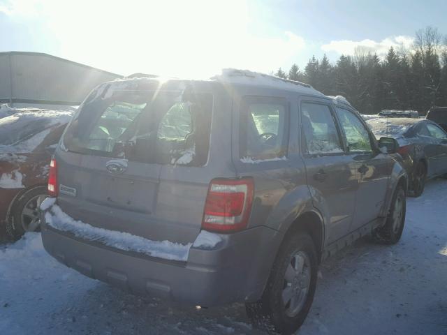 1FMCU02Z78KB84488 - 2008 FORD ESCAPE XLS GRAY photo 4