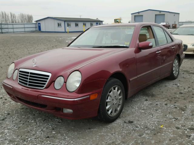 WDBJF65J21B355974 - 2001 MERCEDES-BENZ E 320 MAROON photo 2