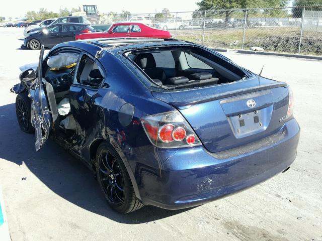 JTKDE167680232314 - 2008 TOYOTA SCION TC BLUE photo 3