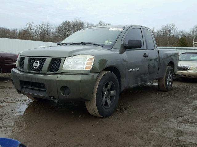 1N6AA06A15N506994 - 2005 NISSAN TITAN XE GREEN photo 2