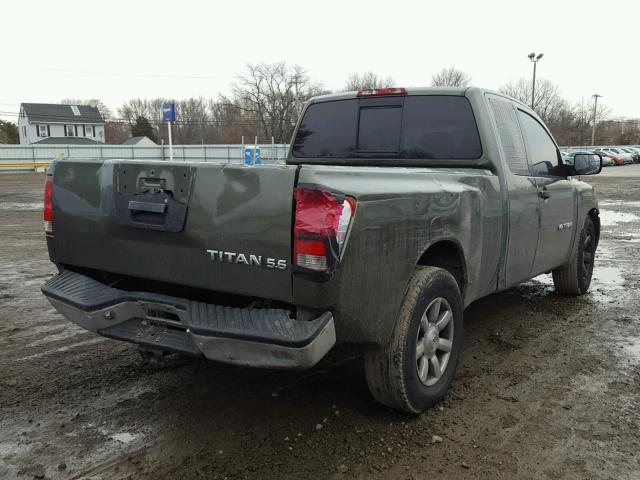 1N6AA06A15N506994 - 2005 NISSAN TITAN XE GREEN photo 4