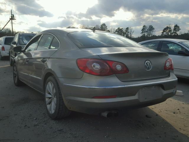 WVWMN7AN3BE716063 - 2011 VOLKSWAGEN CC SPORT BROWN photo 3