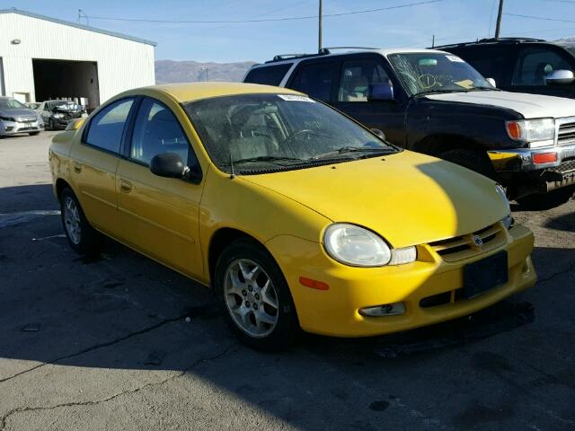 1B3ES56C82D612023 - 2002 DODGE NEON ES YELLOW photo 1