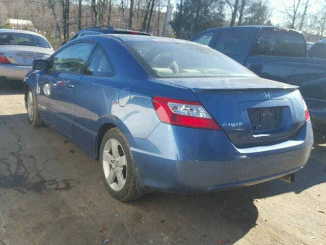 2HGFG12866H567348 - 2006 HONDA CIVIC EX BLUE photo 3