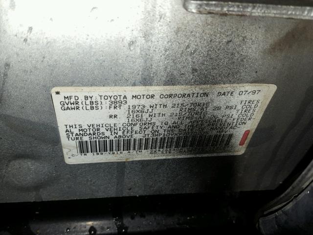 JT3HP10VXV7070205 - 1997 TOYOTA RAV4 SILVER photo 10