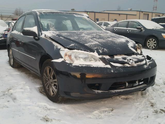 2HGES16305H624697 - 2005 HONDA CIVIC DX V BLACK photo 1