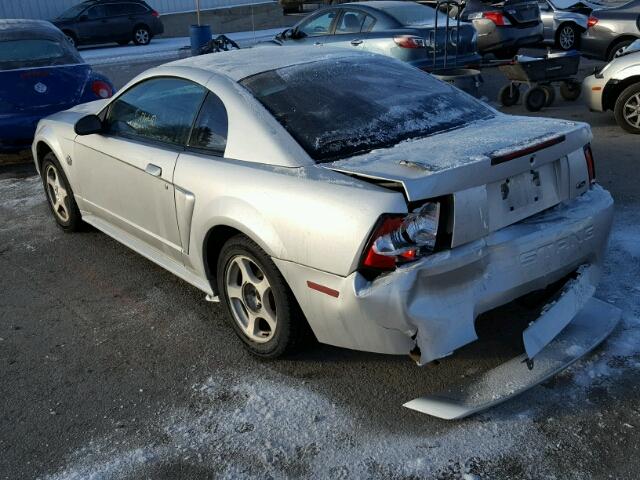 1FAFP40624F176378 - 2004 FORD MUSTANG SILVER photo 3