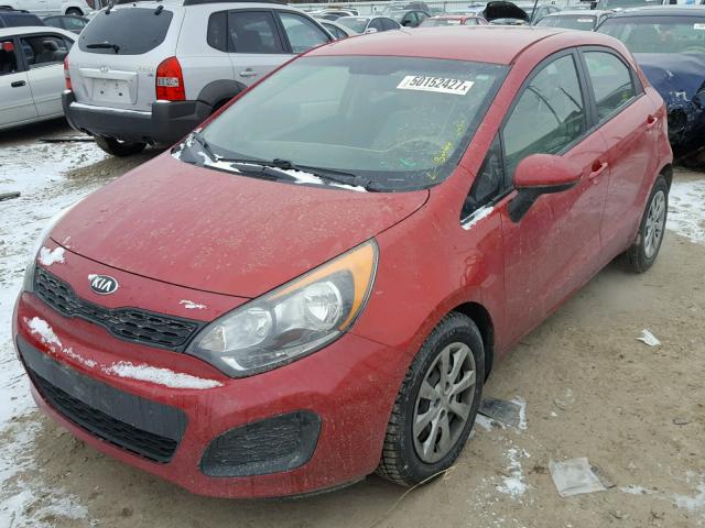 KNADM5A33D6239229 - 2013 KIA RIO LX RED photo 2