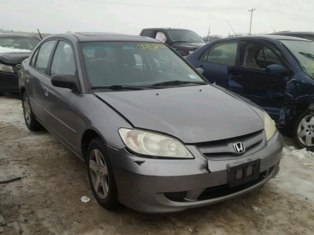 2HGES26725H506773 - 2005 HONDA CIVIC EX GRAY photo 1