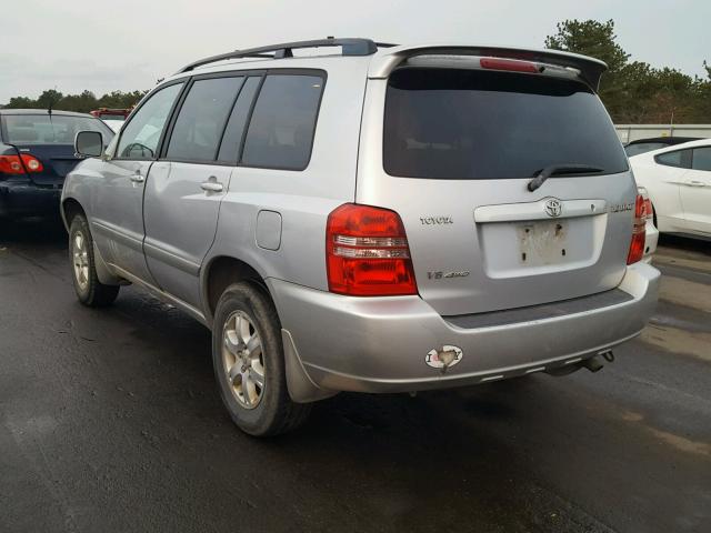 JTEHF21A920079414 - 2002 TOYOTA HIGHLANDER SILVER photo 3