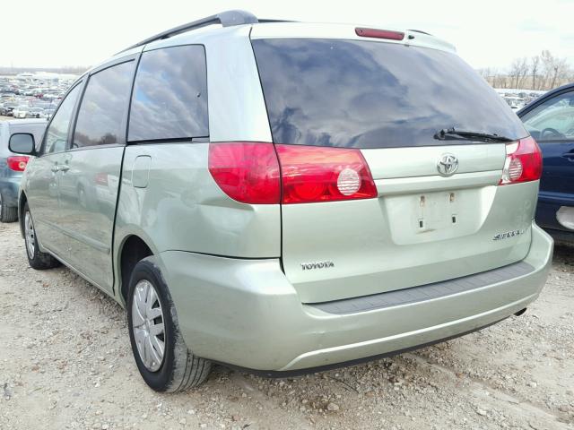 5TDZK23C49S271754 - 2009 TOYOTA SIENNA CE GREEN photo 3