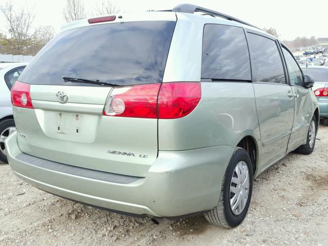 5TDZK23C49S271754 - 2009 TOYOTA SIENNA CE GREEN photo 4