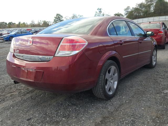 1G8ZS57N88F136900 - 2008 SATURN AURA XE RED photo 4