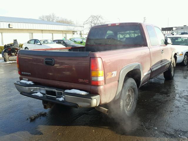 1GTEK19T5XE513034 - 1999 GMC NEW SIERRA MAROON photo 4