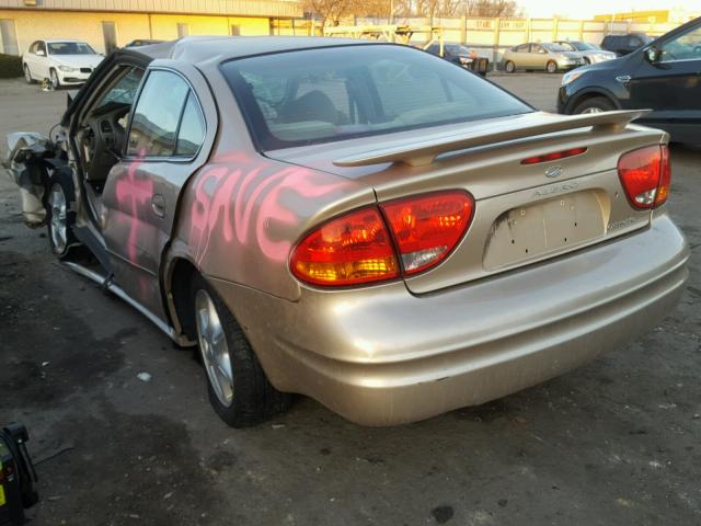 1G3NL52E33C318958 - 2003 OLDSMOBILE ALERO GL GOLD photo 3