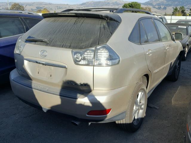 JTJHW31U372010246 - 2007 LEXUS RX 400H GOLD photo 4