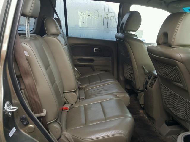 5FNYF28758B018473 - 2008 HONDA PILOT EXL GREEN photo 6