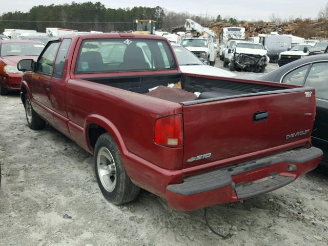 1GCCS19H738281225 - 2003 CHEVROLET S TRUCK S1 RED photo 3