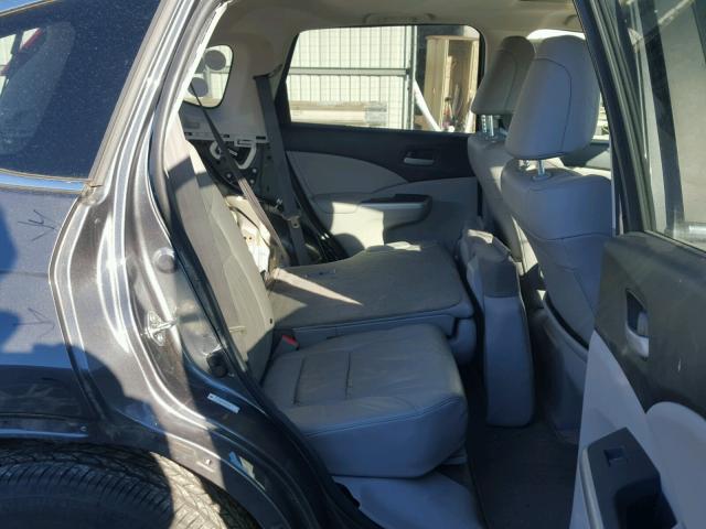 2HKRM4H74DH621299 - 2013 HONDA CR-V EXL GRAY photo 6