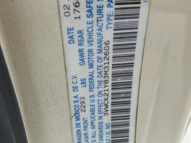 3VWCK21Y83M312606 - 2003 VOLKSWAGEN NEW BEETLE 棕色 照片 10