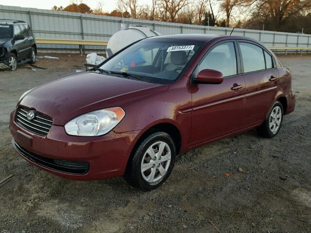 KMHCN4AC2AU494074 - 2010 HYUNDAI ACCENT GLS BURGUNDY photo 2