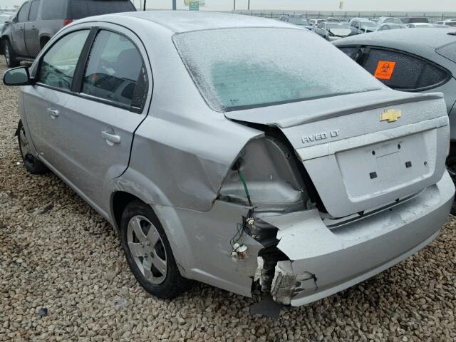 KL1TD5DE6AB073181 - 2010 CHEVROLET AVEO LS SILVER photo 3