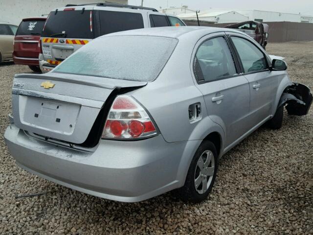 KL1TD5DE6AB073181 - 2010 CHEVROLET AVEO LS SILVER photo 4