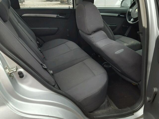 KL1TD5DE6AB073181 - 2010 CHEVROLET AVEO LS SILVER photo 6