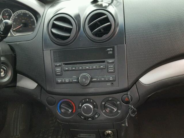 KL1TD5DE6AB073181 - 2010 CHEVROLET AVEO LS SILVER photo 9