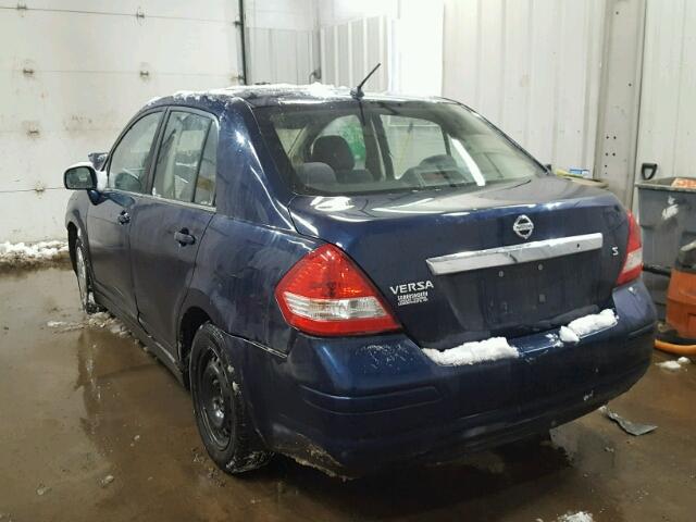 3N1BC11E47L417329 - 2007 NISSAN VERSA S BLUE photo 3