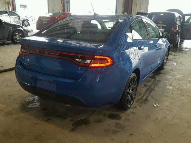 1C3CDFAA4FD432575 - 2015 DODGE DART SE BLUE photo 4