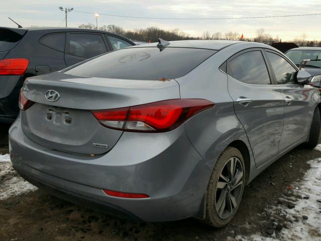 KMHDH4AE0FU381700 - 2015 HYUNDAI ELANTRA SE GRAY photo 4