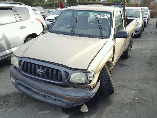 5TENL42N02Z113740 - 2002 TOYOTA TACOMA BEIGE photo 2