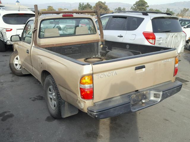 5TENL42N02Z113740 - 2002 TOYOTA TACOMA BEIGE photo 3