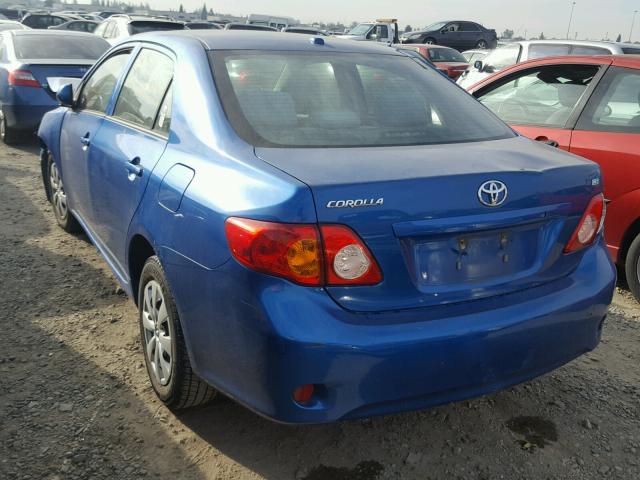 1NXBU4EE6AZ188165 - 2010 TOYOTA COROLLA BA BLUE photo 3