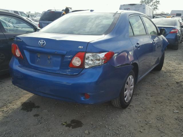 1NXBU4EE6AZ188165 - 2010 TOYOTA COROLLA BA BLUE photo 4