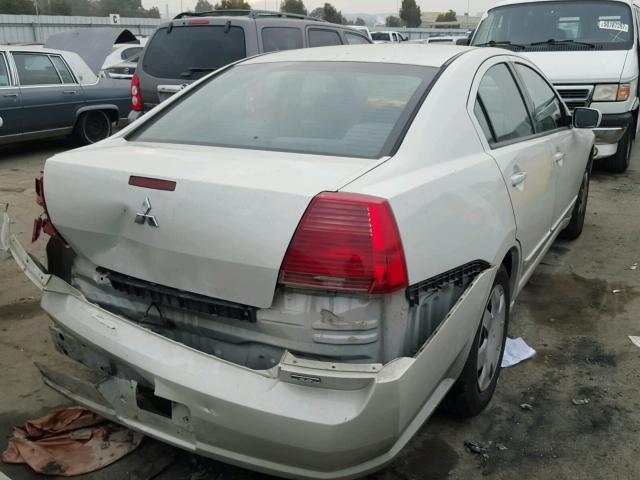 4A3AB36F64E120161 - 2004 MITSUBISHI GALANT ES WHITE photo 4