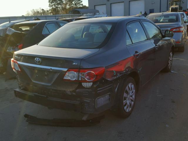 2T1BU4EE9DC099857 - 2013 TOYOTA COROLLA BA GRAY photo 4