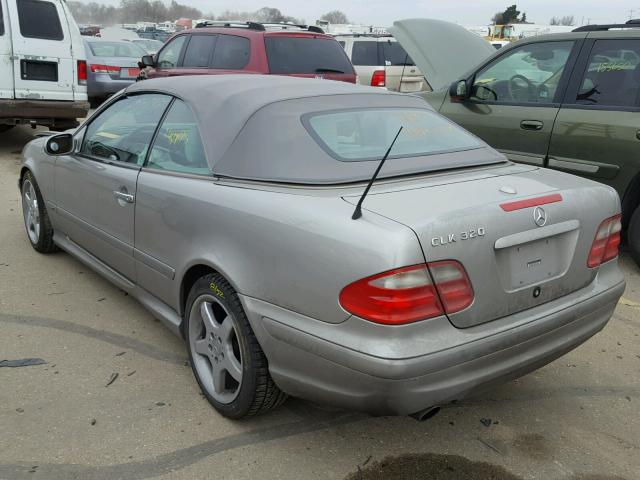 WDBLK65GX3T142048 - 2003 MERCEDES-BENZ CLK 320 TAN photo 3