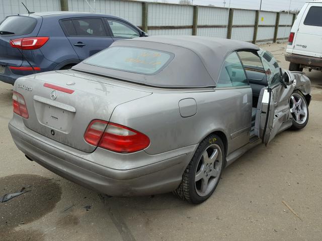 WDBLK65GX3T142048 - 2003 MERCEDES-BENZ CLK 320 TAN photo 4